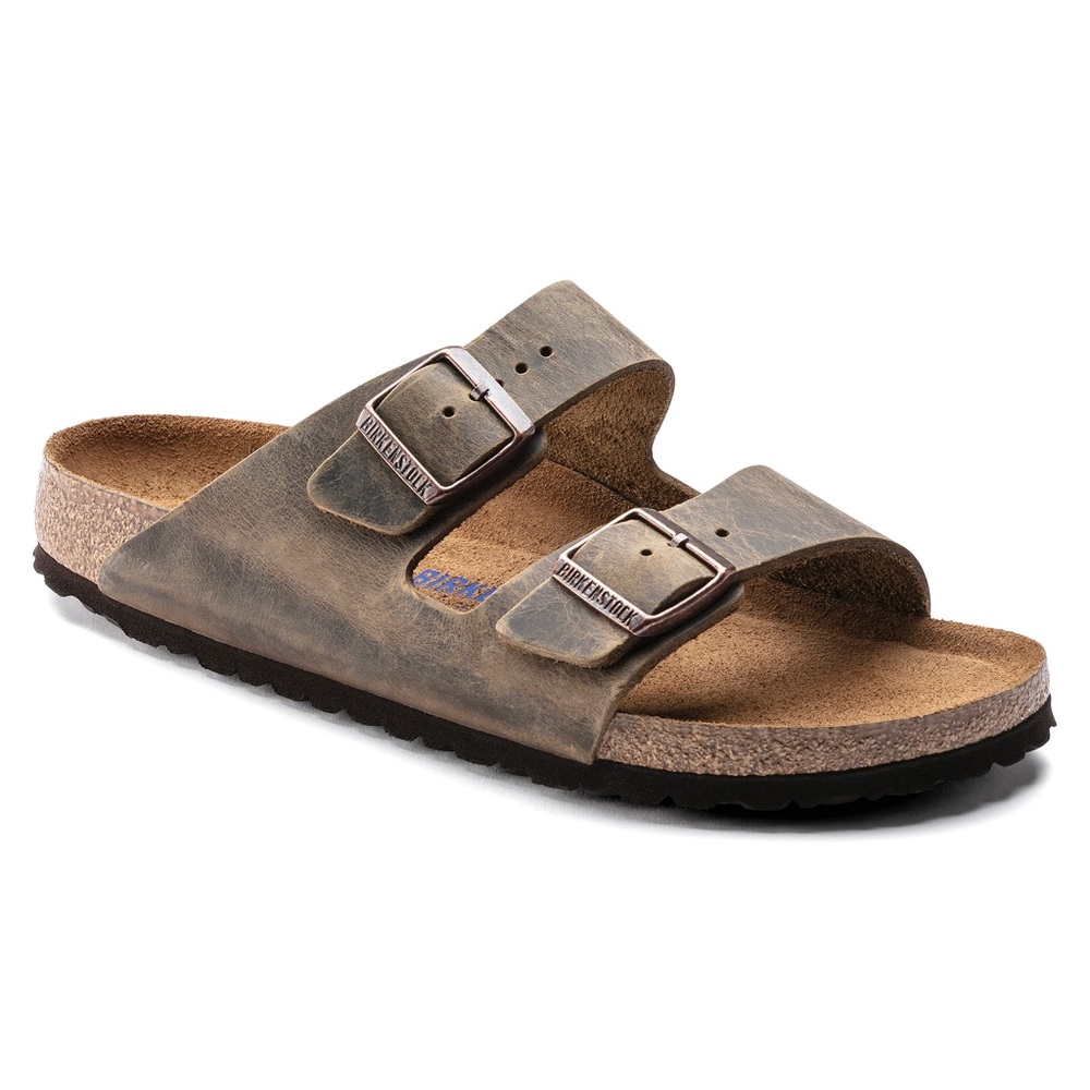 Birkenstock Arizona Soft Footbed mud green Oiled Leather